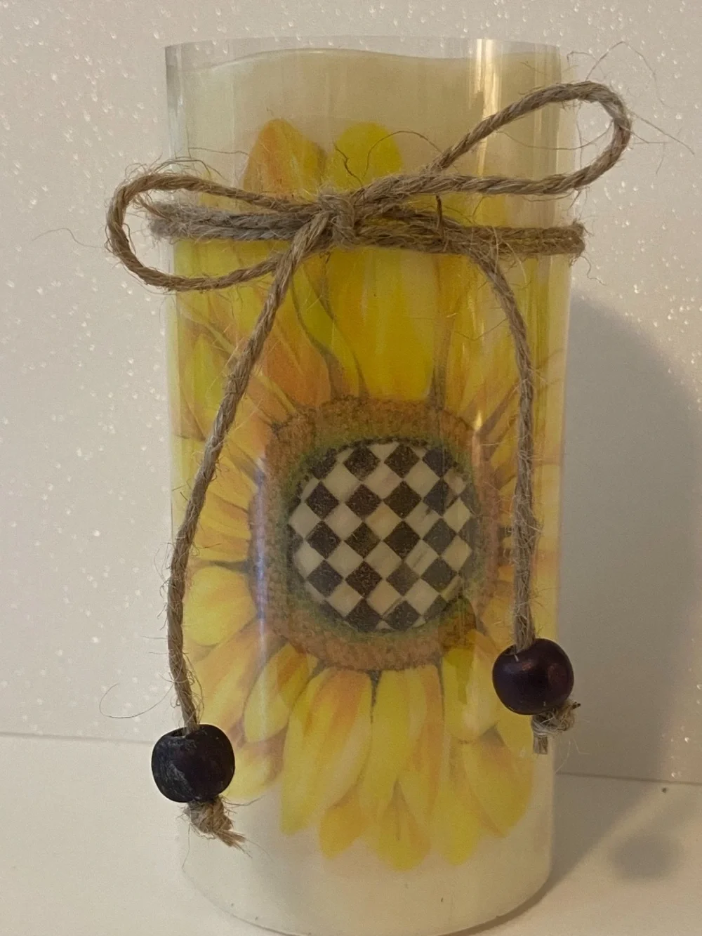McKenzie child print Sunflower Decorative LED Candle - Yellow | Home Accents